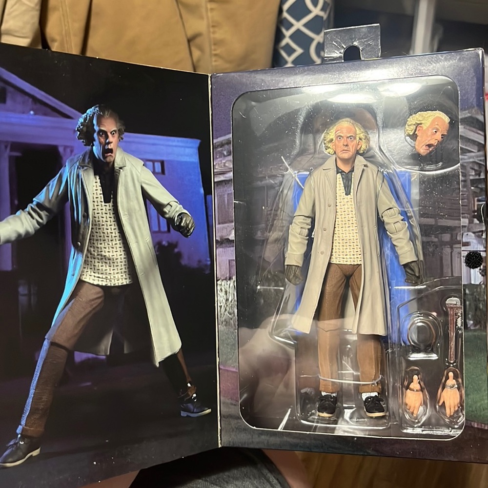 NECA Back to The Future Ultimate Doc Brown Action Figure - New Sealed In Box.